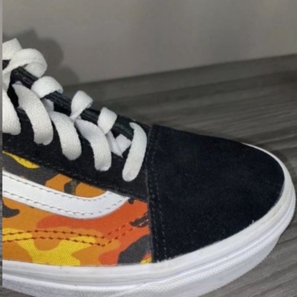 VANS Shoes Men’s 5 / Women 6.5 Pop Camo Old Skool Low Top Sneakers Black… - Picture 6 of 11
